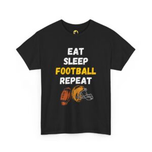 Football Tee — "Eat Sleep Football Repeat" Graphic T‑Shirt