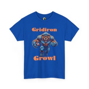 Gridiron Growl Football T-Shirt — Fierce Bear Player Graphic Tee