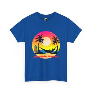 Honolulu Hawaii Sunset T-Shirt — Tropical Palm Beach Vacation Tee