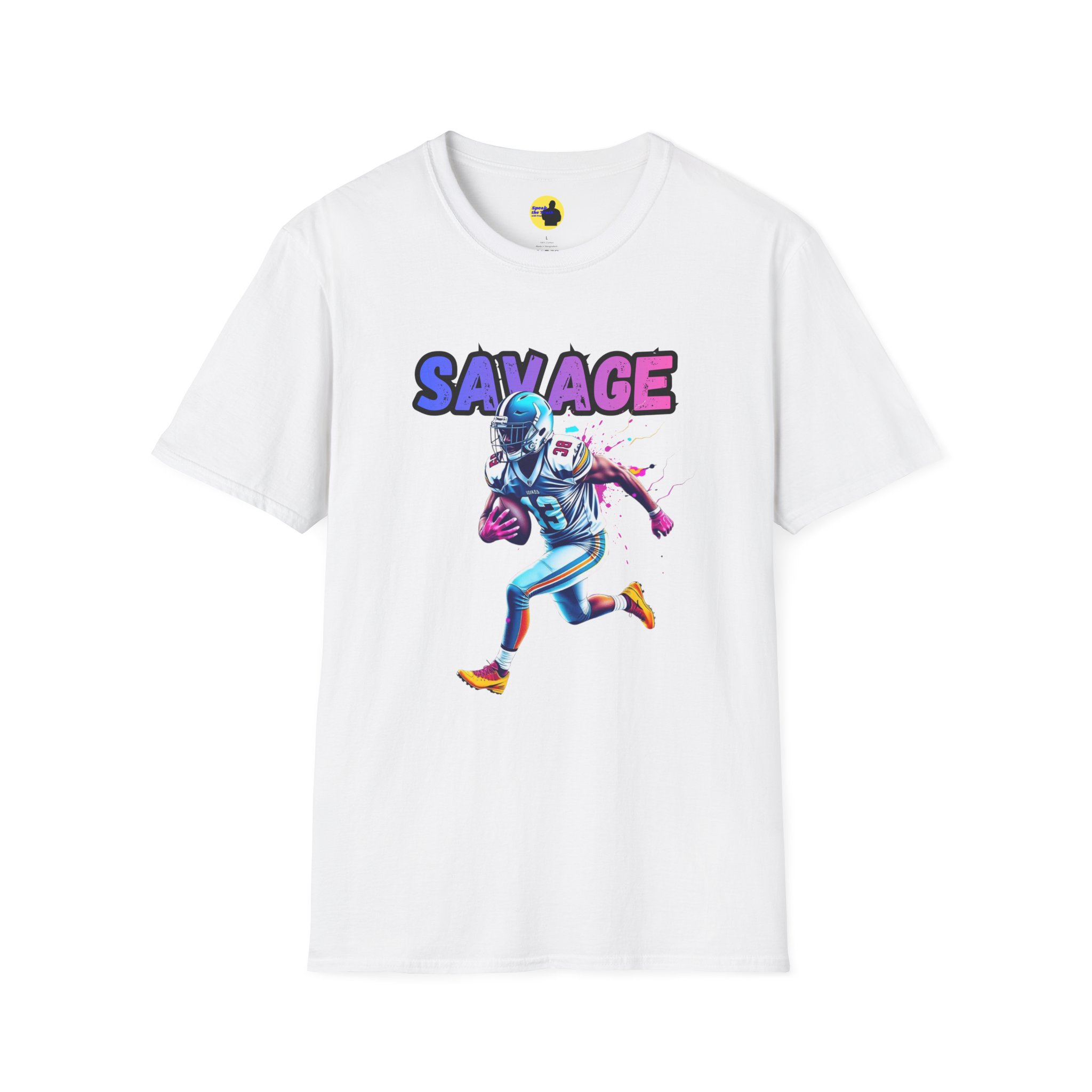 Savage Retro Neon Football T-Shirt - Image 5