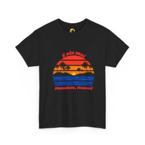 Honolulu Sunset T-Shirt — E ola mai Hawaiian Palm Beach Tee
