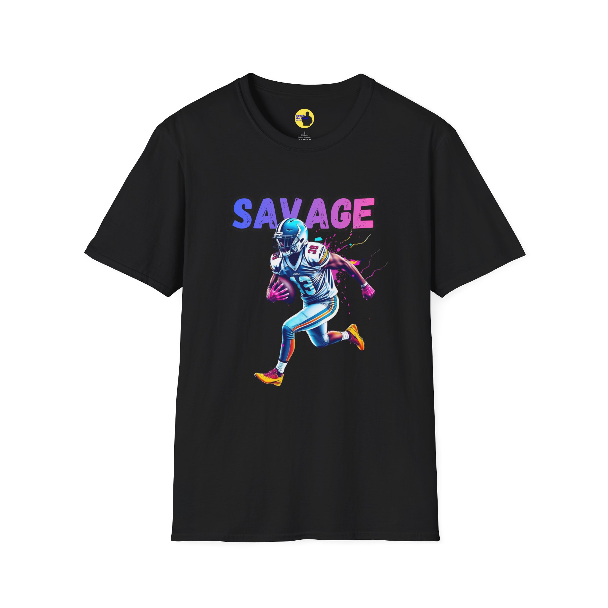 Savage Retro Neon Football T-Shirt - Image 9