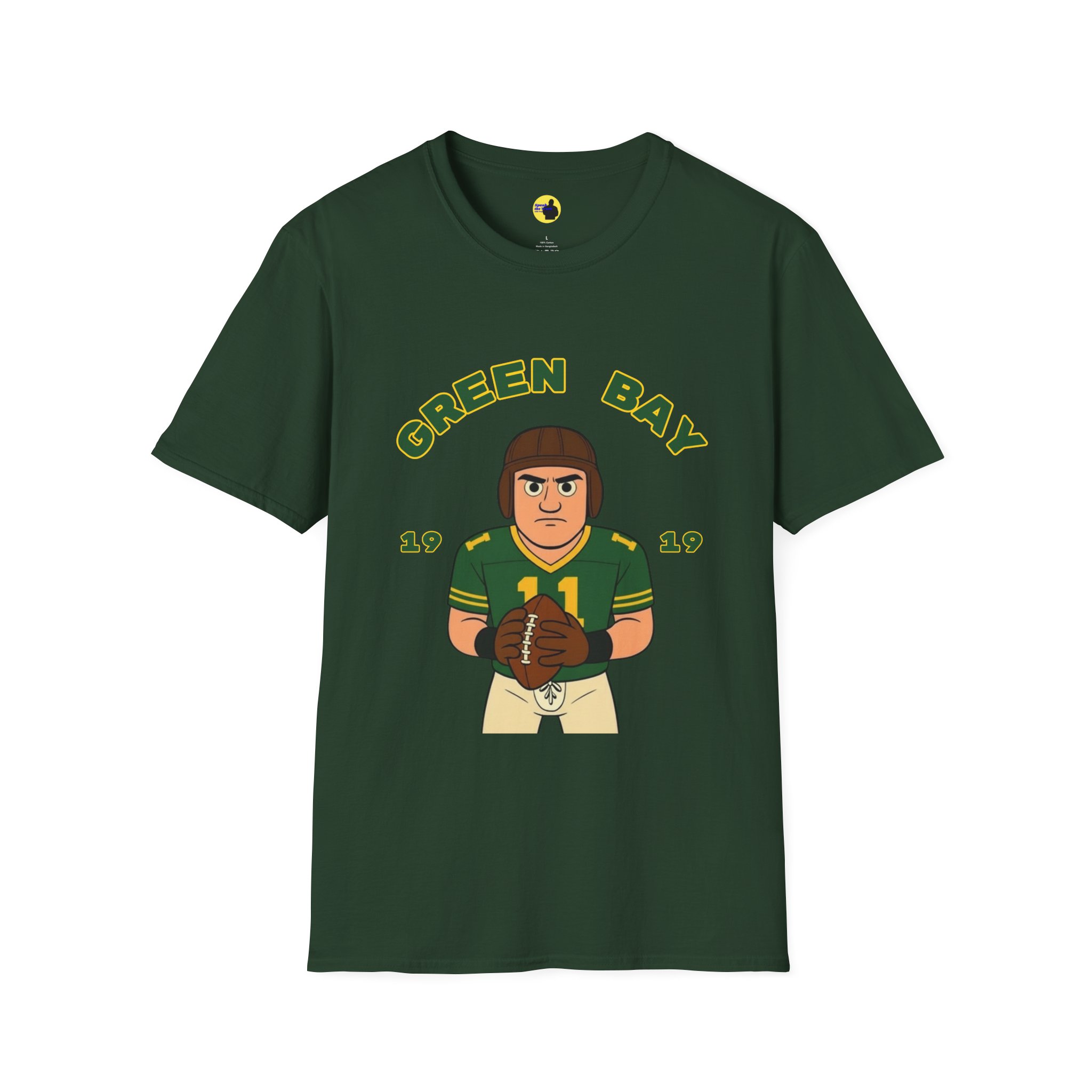 Green Bay Football Player Graphic T-Shirt